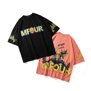 Maglietta personalizzata Hip Hop di vendita diretta in fabbrica stampata, maglietta personalizzata economica antirughe all'ingrosso da uomo 100% cotone di alta qualità - Product Image 1