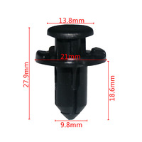 101818 Clip de rivet en plastique, attache de carrosserie automobile, clips et attaches en plastique, rivets en plastique