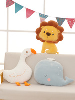 Adorable coussin en peluche crabe orange, doux animal marin en peluche, grande poupée crabe moelleuse, coussin décoratif pour chambre d'enfant et canapé, cadeau d'anniversaire