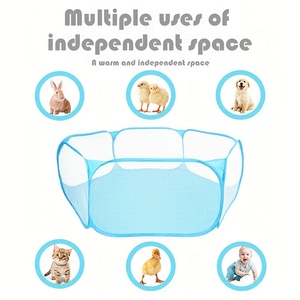 Sicuro portatile per animali domestici recinzione pieghevole in rete per cani gatti e piccoli animali trasparenti per animali domestici Pop - Product Image 5