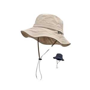 Sombrero de Sol Plegable con Protección UV, Gorra de Exterior Personalizada, Sombrero Tipo Pescador con Cordón, 100% Algodón, Tejido de Malla, Unisex para las Cuatro Estaciones - Product Image 2