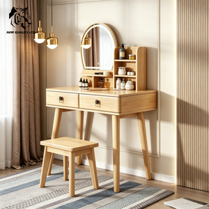 Fabricante chino, excelente precio, personalizable, gran stock, tocador ecológico de nuevo diseño, muebles de dormitorio, tocador de madera con espejo - Product Image 3