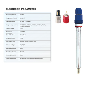 Électrode en verre pour pH, ORP et température en ligne avec garantie d'un an et prise en charge de la personnalisation OEM/ODM/OBM - Product Image 6