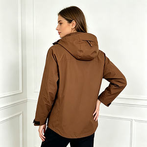 Veste utilitaire à capuche pour <span class=keywords><strong>femme</strong></span>, résistante à l'<span class=keywords><strong>eau</strong></span>, durable, toutes saisons, anti-plis, coupe-vent, imperméable, pour aventures en plein air - Product Image 2