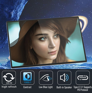 หน้าจอพกพาขนาด 14 นิ้วสำหรับแล็ปท็อป จอเกมมิ่งพกพา FHD 16:10 4ms 100% SRGB IPS HDR HD จอเสริมสำหรับแล็ปท็อป - Product Image 6
