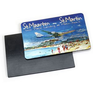 Imanes de Refrigerador Personalizables con Temática de Recuerdos de la Playa Maho, San Martín, St. Maarten, Adhesivos Metálicos Impresos para Refrigerador - Product Image 1