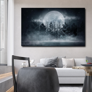 Offre Spéciale sombre abstrait <span class=keywords><strong>hiver</strong></span> forêt fond impression sur toile peinture <span class=keywords><strong>d</strong></span>écoration de la maison - Product Image 2