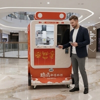 Imprimante automatique d'art sucré IA, machine distributrice de bonbons à haute efficacité pour la vente de snacks de rue et les activités commerciales