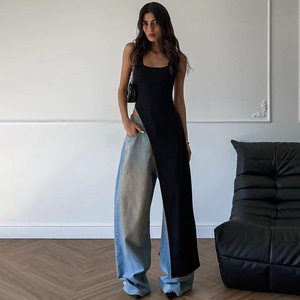 Nuovo colore solido abiti estivi lunghi da donna <span class=keywords><strong>vestito</strong></span> <span class=keywords><strong>rosso</strong></span> Sexy <span class=keywords><strong>con</strong></span> <span class=keywords><strong>spacco</strong></span> 2025 <span class=keywords><strong>vestito</strong></span> estivo Casual - Product Image 3