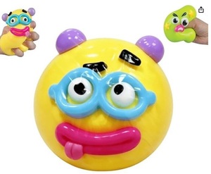 Bestart Cute Expression Squishy Toys Soft TPR Stress Relief <b>Balls</b> Kawaii <b>Squeeze</b> Fidget Toy for Kids Slow Rising Soft Creamy - Product Image 2