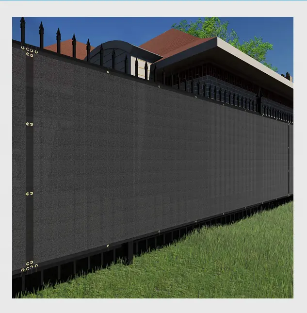 black heavy duty privacy screen fence plastic windbreak garden shade fabric 6ft*50ft