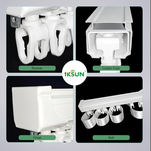 Iksun Manufacturer Hot Selling S Fold Curtain <b>Rail</b> Aluminium S Wave Fold Curtain Track - Product Image 2
