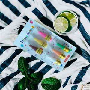 Bougies d'anniversaire en forme de bouteille de vin, lot de 6, en cire de soja mélangée, décorations de fête - Product Image 3