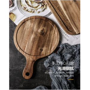 Solid Wood Steak <b>Plate</b> Rectangle Minimalist Style For Breakfast Hotel Food Serving Board - Product Image 5