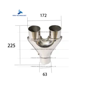 Auto Universele Uitlaat Drieweg Roestvrijstalen Staartstaartpunten Voor Alle Verschillende Auto-Achterzijde