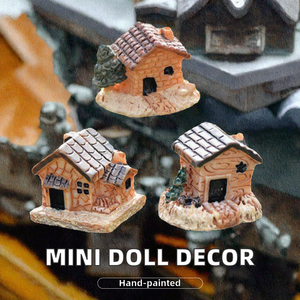 تماثيل مصغرة مرسومة يدويًا من هوادييو بثلاثة أنماط، دمى صغيرة في سياج، زخارف مصغرة للمنازل، حرف يدوية صغيرة من الراتنج، لطيفة وجميلة - Product Image 2