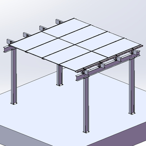 Pérgola Solar Universal para Patio, con Protección Solar, de Acero Galvanizado en Caliente, para Módulos Fotovoltaicos, Kit de Estacionamiento para Autos - Product Image 2