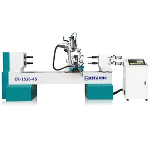 CK-1516-4S Beste Kwaliteit Automatische Volautomatische Gereedschapswisseling 4-assige Houtdraaiende Cnc-Houten Draaibank Voor Leuningen Honkbalknuppel