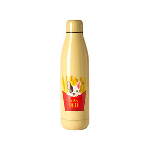 Bouteille isotherme 500 ml en acier inoxydable, design frites - Product Image 1