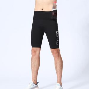 Shorts de yoga sans couture taille haute XL, style européen et américain, pour le sport, la course et le fitness, shorts moulants transfrontaliers, couleur contrastée, couleur unie - Product Image 4