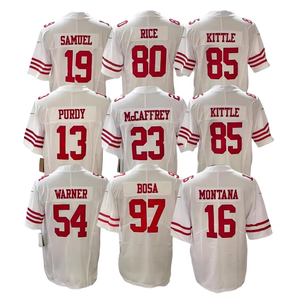 Maglia da Football Americano TOP Ship # 13 Brock Purdy # 19 Samuel # 85 George Kittle # 97 Nick Bosa # 23 Christian Short Traspirante - Product Image 2