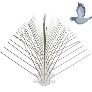 Magicatch <span class=keywords><strong>BD</strong></span>-s-5-<span class=keywords><strong>2</strong></span> Piques anti-oiseaux modernes de 60 cm à 5 broches avec base en polycarbonate et acier inoxydable 304 pour la lutte contre les nuisibles sur les garde-corps de toit - Product Image 1