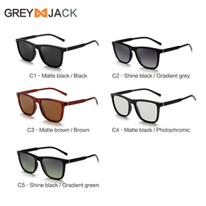 Gafas de Sol Polarizadas para Hombre Greyjack, UV400, TR90, Montura Completa, Color Negro Marrón, Estilo Deportivo - Product Image 4