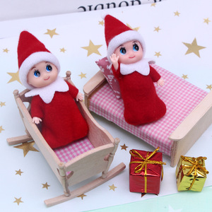 Poupées elfes de Noël, miniatures de bébés jumeaux, jouets fantaisie pour calendrier de l'avent, décorations et cadeaux de Noël - Product Image 4