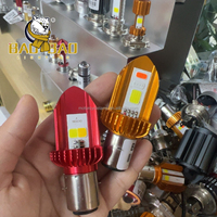 Mini système d'éclairage à double face avec bobine H4 BA20D Baja, ampoule de phare LED mini haute luminosité blanche et jaune pour moto