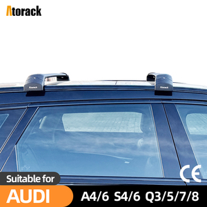 Barras de Techo <span class=keywords><strong>para</strong></span> Auto, Aptas <span class=keywords><strong>para</strong></span> <span class=keywords><strong>Audi</strong></span> <span class=keywords><strong>A4</strong></span> Avant, A6 Allroad, RS4, S4, Q5, Q5L, Q4, Q7, Q8, de Aluminio, Perfil Bajo, Portaequipajes - Product Image 1