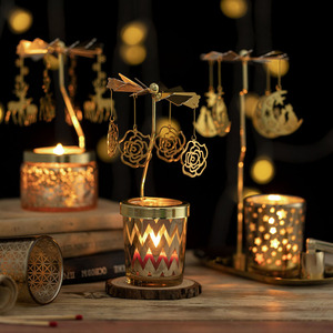 Luxurious Customized Fragrant Relief <strong>Carousel</strong> Candlesticks Scented <strong>Candles</strong> for Baby Shower Baptism Decoration - Product Image 5