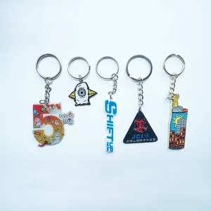 Рекламные брелки для ключей, аксессуары для ключей, милый аниме, сублимационный логотип, дизайнерский брелок с металлической эмалью, брелок для ключей