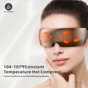 दिखाई संगीत एक्यूपंक्चर में सुधार नींद नेत्र देखभाल गर्मी थरथानेवाला बिजली के एयर दबाव नेत्र मालिश डिवाइस माइग्रेन राहत मुखौटा - Product Image 5