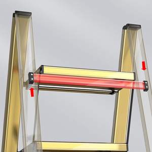 Échelle pliante en acier portable pour intérieur, échelles pliantes pour usage extérieur, stockage, fabrication d'échelles en gros - Product Image 5