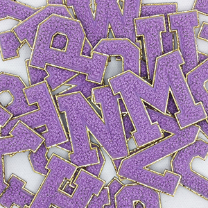 Patchs brodés en gros, patchs lettres autocollants de couleur personnalisée - Patchs alphabet varsity, initiales, cadeaux DIY, décoration - Product Image 3