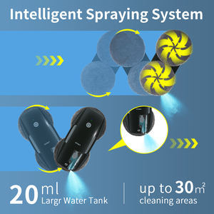 Fmart T9Pro 2026: Pulitore Elettrico per Finestre con Controllo Tramite App, Doppio Spruzzo d'Acqua per <span class=keywords><strong>Pulizia</strong></span> Efficiente e Pianificazione del Percorso - Product Image 2