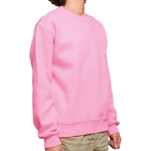 Sudaderas con Capucha Unisex al por Mayor, Sudadera Informal Rosa de Manga Larga con Cuello Redondo, Suministro ODM de Otoño, Sudaderas Lisas sin Estampado - Product Image 5