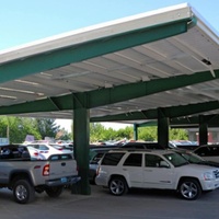 Abri de voiture en acier Q235 à structure métallique, étanche, pour le stationnement des voitures, prix usine