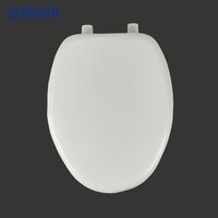 Coussin allongé Standard américain 19 "PVC épais compressé blanc doux uni blanc siège de toilette Spone
