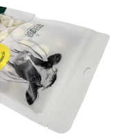 Logo personnalisé Sacs pochette refermable à fermeture éclair sur le dessus en plastique refermable alimentaire refermable blanc clair en feuille d'aluminium avec fenêtre visuelle