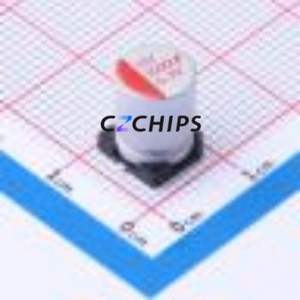 Condensateur solide HV0J108M0810PZ SMD, D8xL10.5mm (Capacité : 1000uF) (Précision : 20%) Tension nominale : 6.3V - Product Image 1