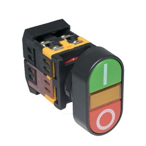 Bouton double pôle AS-22/25, interrupteur à bouton PPBB-30N, bouton lumineux rouge et vert APBB-22/25, IP65, métal, 10A, 1NO1NC - Product Image 4