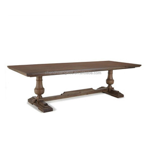 Table à manger américaine en bois massif européen rétro créative grande planche Style français vieille longue Table maison Table <span class=keywords><strong>d</strong></span>'invités - Product Image 5