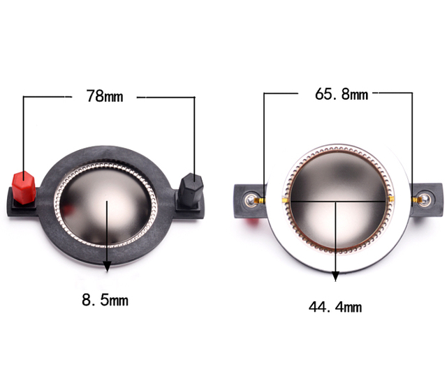 44.4 mm Compression Driver Unit Titanium Diaphragm 8 Ohm Two-way Audio Crossover 5-10W Output Power