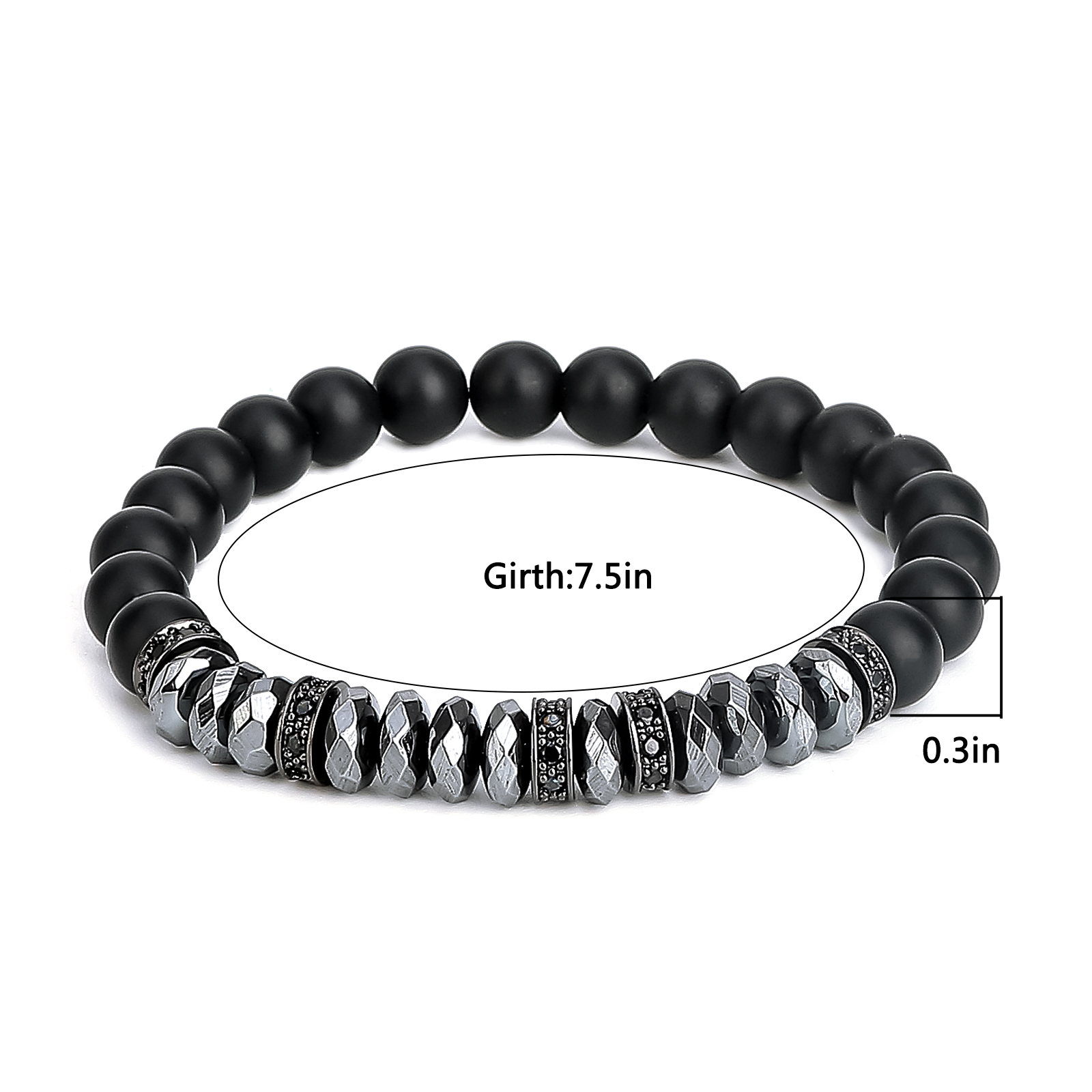 Braccialetto CZ nero