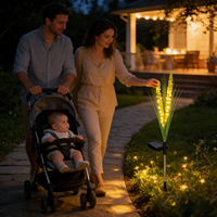 Lampes solaires décoratives pour jardin en forme de fleurs artificielles, pour allées et aménagements extérieurs