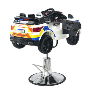 Linda Silla de Peluquerí<span class=keywords><strong>a</strong></span> para Niños con Forma de Coche de Policí<span class=keywords><strong>a</strong></span> de Plástico, Silla de Peluquerí<span class=keywords><strong>a</strong></span> Hidráulica Ajustable en Altura para Niños - Product Image 3