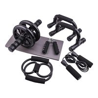 Kit de Fitness Complet pour la Maison : Corde à Sauter, Poignées de Résistance, Bandes de Résistance pour Exercices Abdominaux – Inclut un Rouleau AB