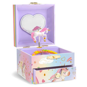 Cajas de música de bailarina Ever Bright de 4 pulgadas, nuevo diseño, caja de música de Flamenco de cisne negro con cajón, función de canción <span class=keywords><strong>para</strong></span> niñas pequeñas - Product Image 1