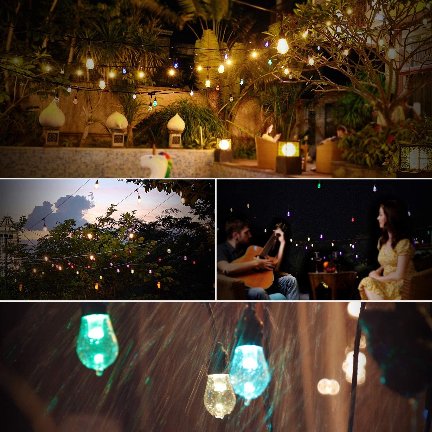 Smart LED Outdoor String Lights RGB Patio Lights WiFi & App Control RGBW Color Changing IP65 Waterproof Lamp · image 6